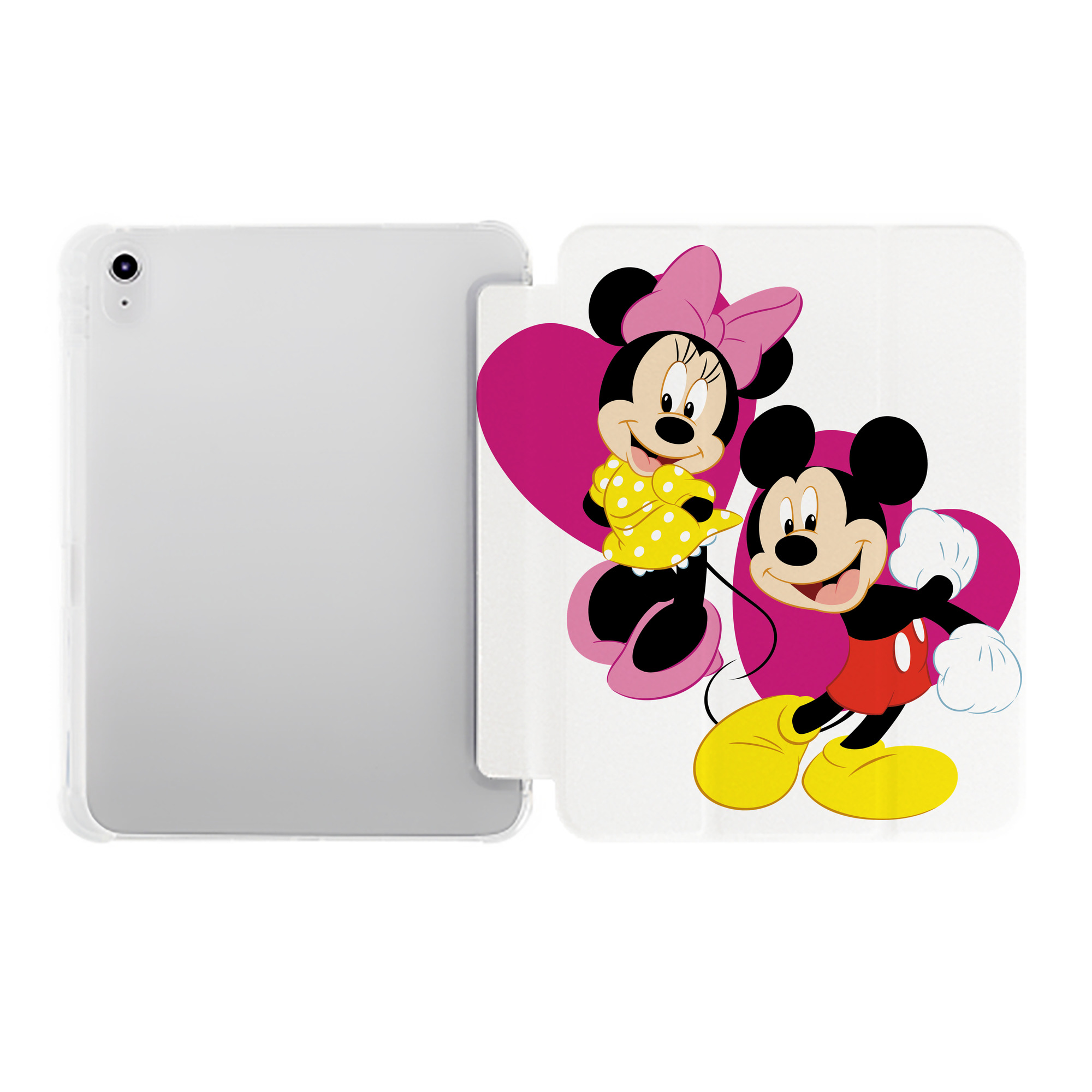 （画像用） ミッキーマウス Mickey Mouse IPad ケース ペン収納付き 三つ折りスタンド PUレザー×シリコン 対応機種9.5/10.5/10.9インチ